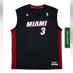 Adidas 2012 Miami Heat #3 Wade Vintage Away Jersey Youth XL- Fits Women’s S/M